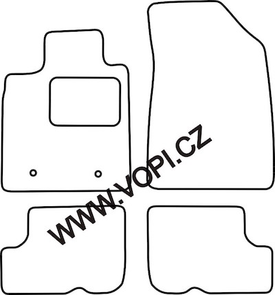 Autokoberce Dacia Sandero 07/2008 - 10/2012 Colorfit (3867)